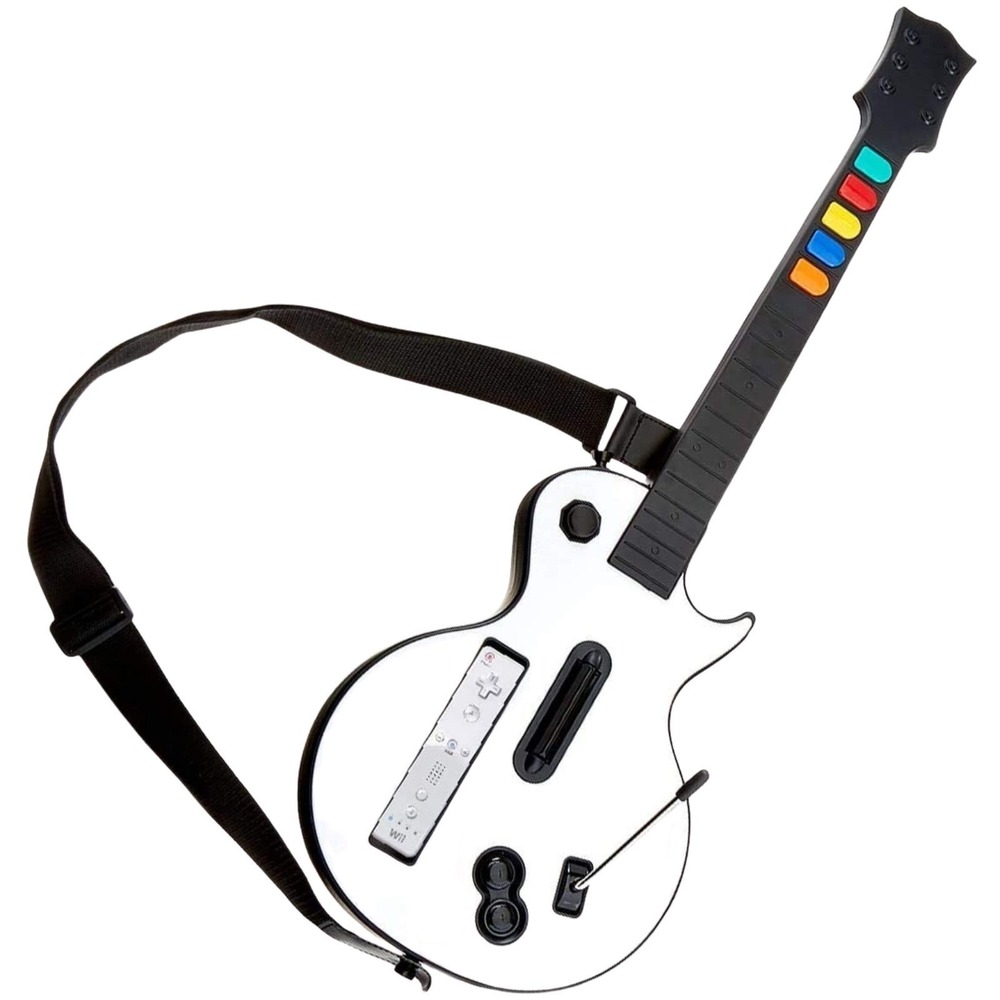 Gametime Buddies Wireless Guitar for Nintendo Wii Guitar Hero Rock Band White